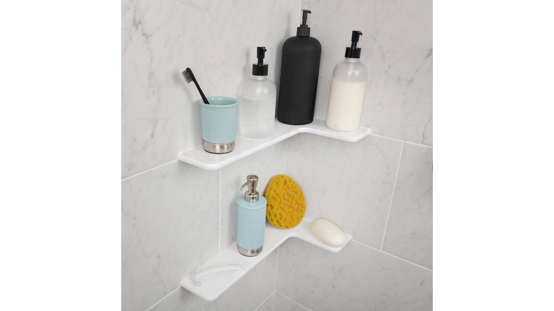 9 x 17 L-Shaped Shower Tile Shelves