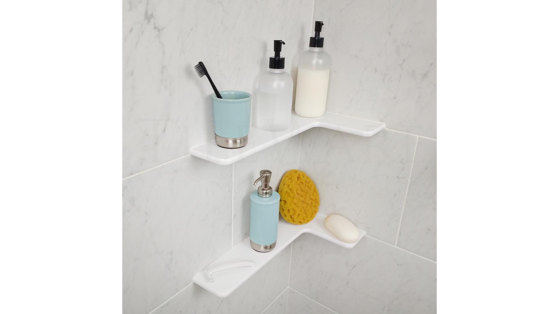 9 x 17 L-Shaped Shower Tile Shelves